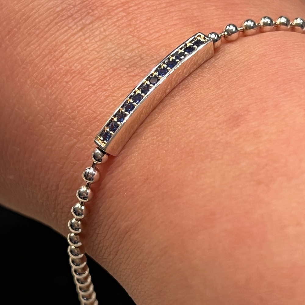 LAGOS Spark Blue Sapphire Bar Bracelet BNEW - Picture 9 of 9